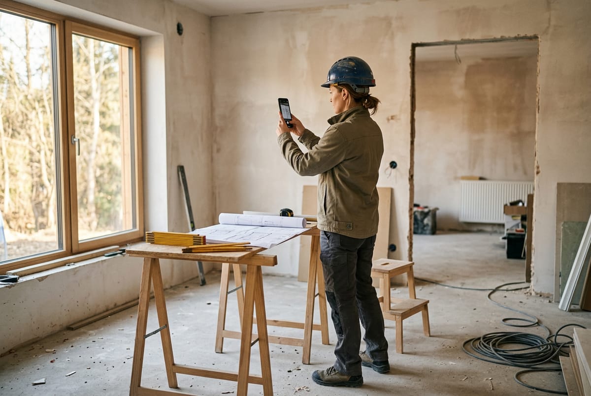 Aufmaß im Rohbau mit dem Smartphone